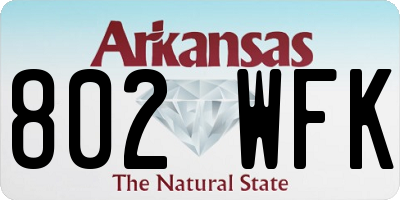AR license plate 802WFK