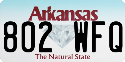 AR license plate 802WFQ