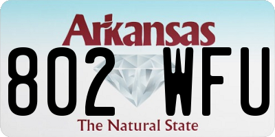 AR license plate 802WFU