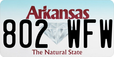 AR license plate 802WFW