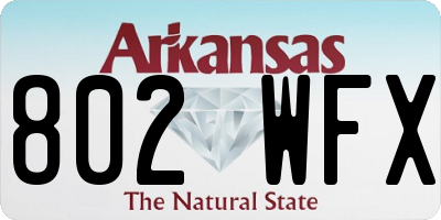 AR license plate 802WFX