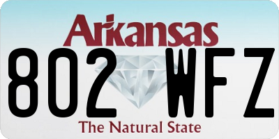 AR license plate 802WFZ