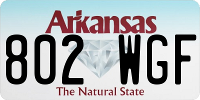 AR license plate 802WGF