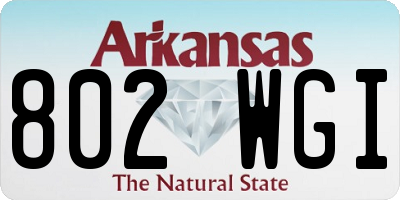 AR license plate 802WGI
