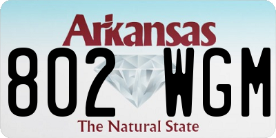 AR license plate 802WGM