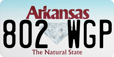 AR license plate 802WGP