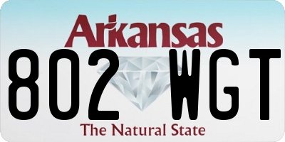 AR license plate 802WGT