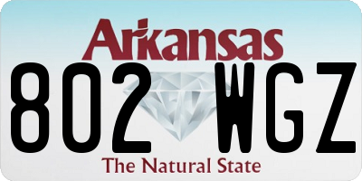 AR license plate 802WGZ