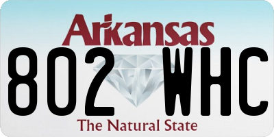 AR license plate 802WHC