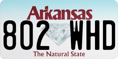 AR license plate 802WHD