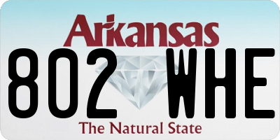 AR license plate 802WHE