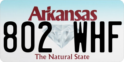 AR license plate 802WHF