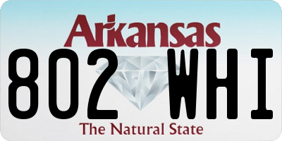 AR license plate 802WHI