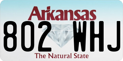 AR license plate 802WHJ