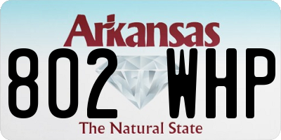 AR license plate 802WHP