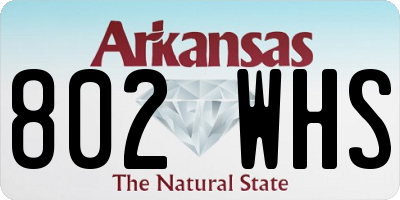 AR license plate 802WHS