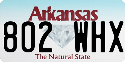 AR license plate 802WHX