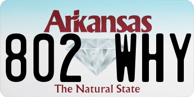 AR license plate 802WHY