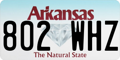 AR license plate 802WHZ