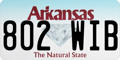 AR license plate 802WIB