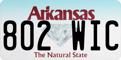 AR license plate 802WIC