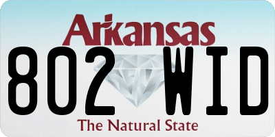 AR license plate 802WID