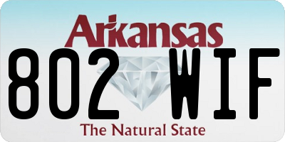 AR license plate 802WIF