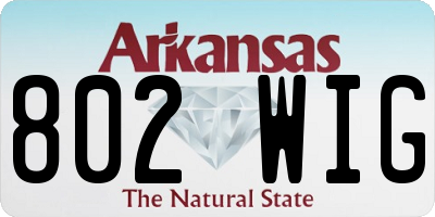 AR license plate 802WIG