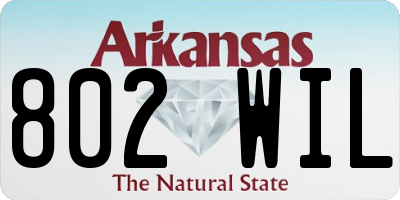 AR license plate 802WIL