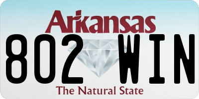AR license plate 802WIN