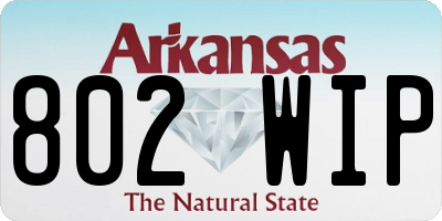 AR license plate 802WIP