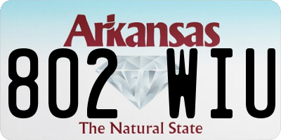 AR license plate 802WIU