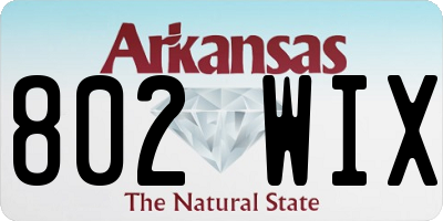 AR license plate 802WIX