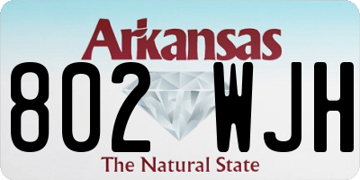 AR license plate 802WJH