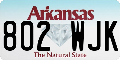 AR license plate 802WJK