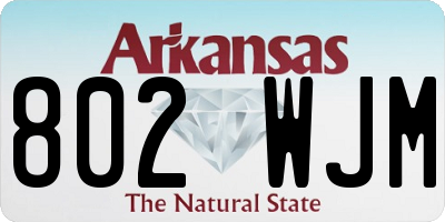AR license plate 802WJM