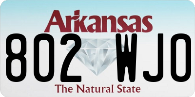AR license plate 802WJO