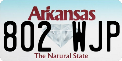 AR license plate 802WJP