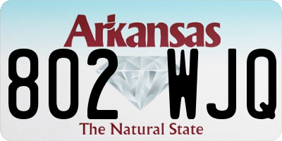 AR license plate 802WJQ