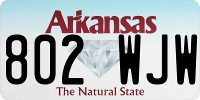 AR license plate 802WJW