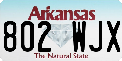 AR license plate 802WJX