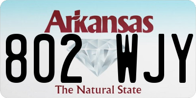 AR license plate 802WJY