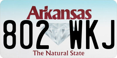 AR license plate 802WKJ