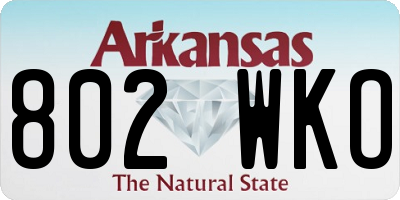 AR license plate 802WKO