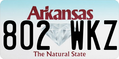 AR license plate 802WKZ