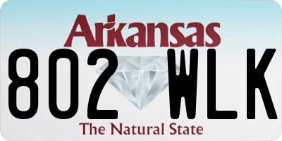 AR license plate 802WLK