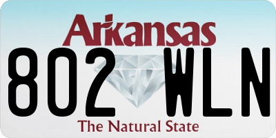 AR license plate 802WLN