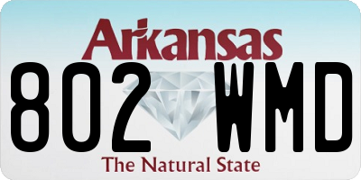 AR license plate 802WMD