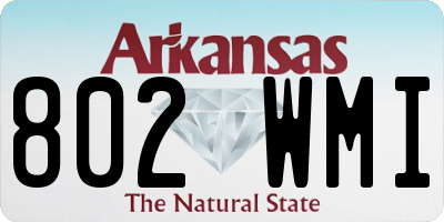AR license plate 802WMI