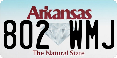 AR license plate 802WMJ
